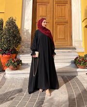 Abaya with sleeves pearls
