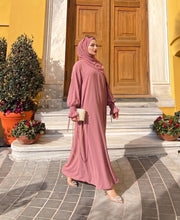 Abaya with sleeves pearls