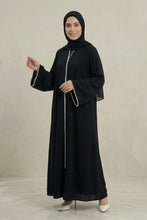 Lace‑Front Black Elegance Abaya
