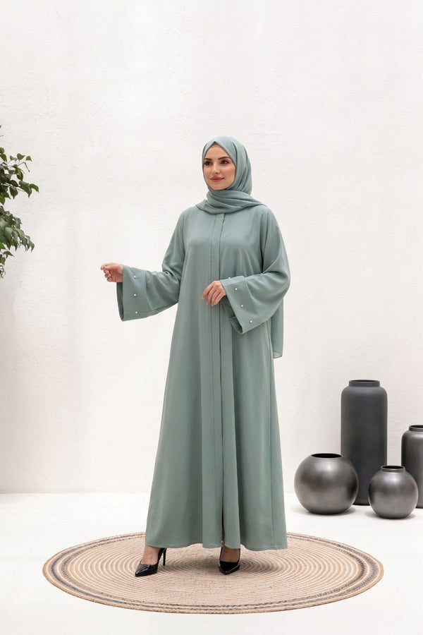Divine Pearl Drape women abaya