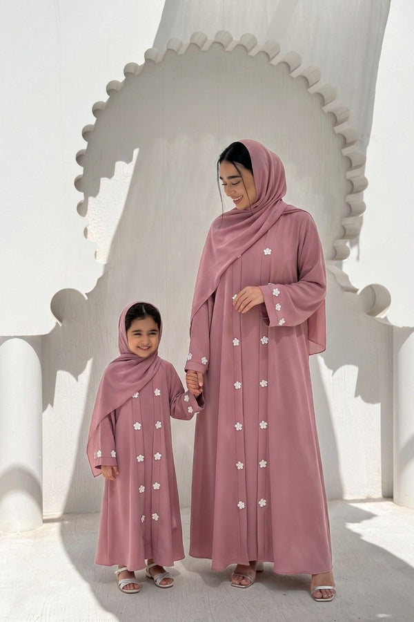 Ward Al Jannah 2PC Mommy and Me  Abaya
