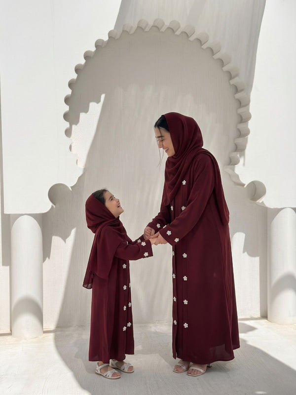 Ward Al Jannah 2PC Mommy and Me  Abaya