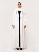 Noir Veil Contrast Abaya