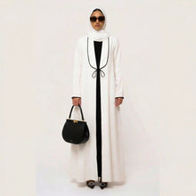 Noir Veil Contrast Abaya