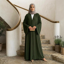 Hina front Open Abaya with patch bazo