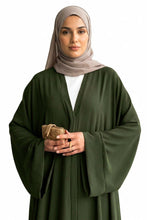 Hina front Open Abaya with patch bazo