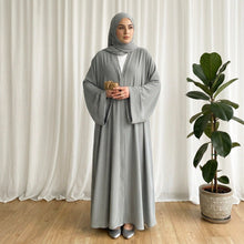 Hina front Open Abaya with patch bazo