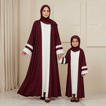 2 PC Layered  Sleeve Abaya Mommy &  Me Abaya set