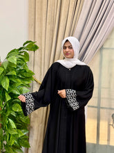 Geometric Elegance Embroidery Abaya-33