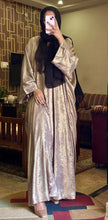 Shimmer abaya front button open style-216