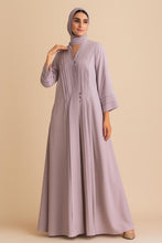 Elegant Pleated Lavender Abaya