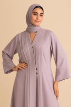 Elegant Pleated Lavender Abaya