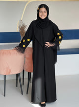 Kids Sunflower Embroided Abaya
