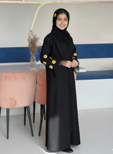 Kids Sunflower Embroided Abaya