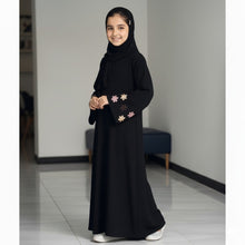 Kids Floral Embroidery Abaya