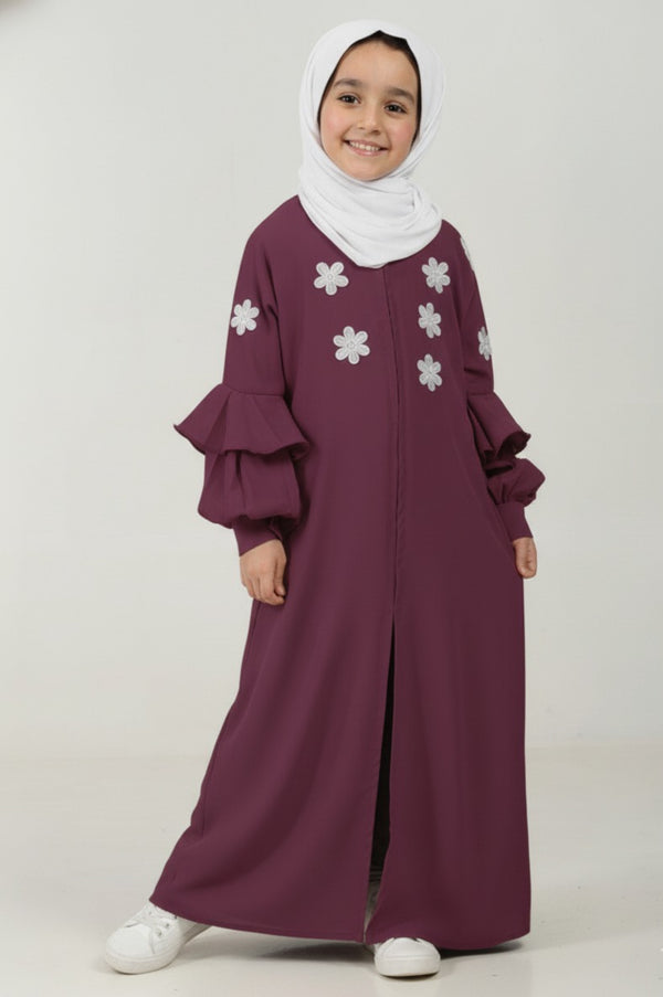 Blossom Charm Kids Abaya