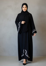Black Sleeves Embroidery Abaya