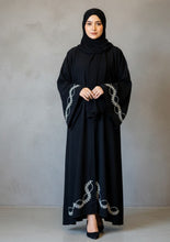 Black Sleeves Embroidery Abaya