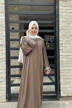 Mocha Bloom Embroidered Abaya