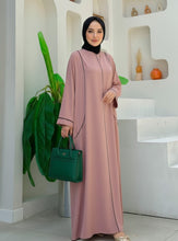 Soft Bloom Piped Abaya