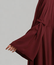 Maroon Daisy Elegance Abaya