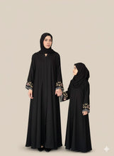 Black Bloom Mommy & Me Abaya Set