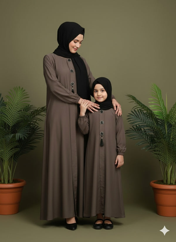 Cocoa Harmony Mommy & Me Abaya Set