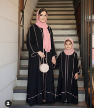 Blush Piping Harmony Mommy & Me Abaya Set