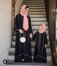 Blush Piping Harmony Mommy & Me Abaya Set