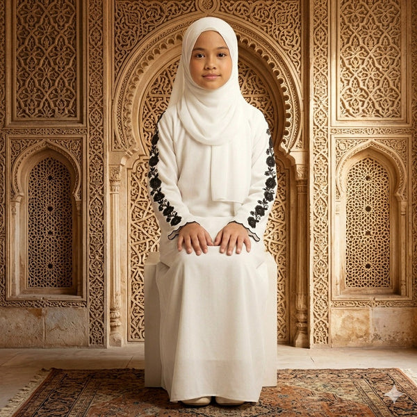 Blossom Veil Kids Abaya