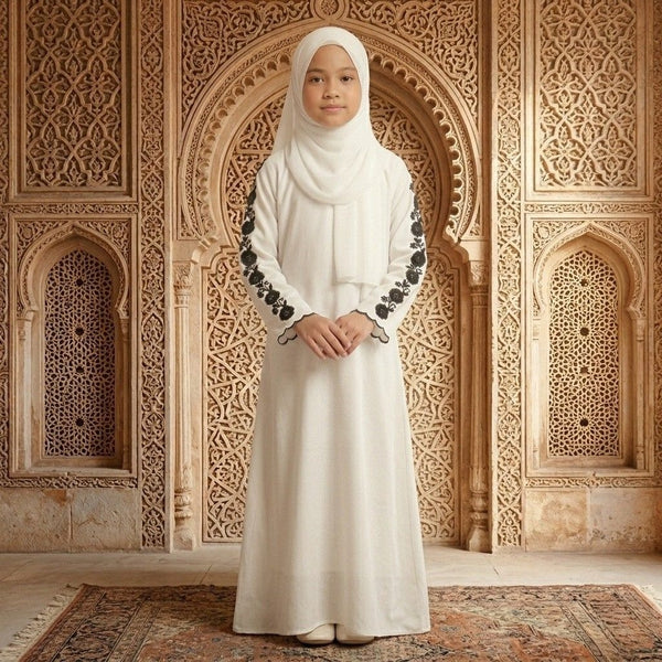 Blossom Veil Kids Abaya