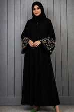 Midnight Bloom Embroidered Abaya