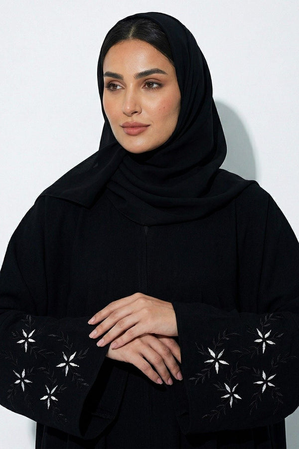 Black Embroided  Elegance Abaya