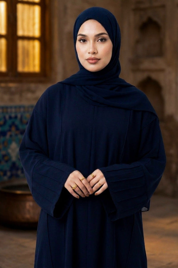 Elegant Navy Cloak Abaya
