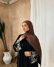 Minimal Abaya with Sleeve Embroidery