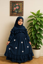 Blush Belle – Kids Frill Abaya sku-190