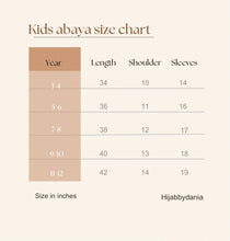 Kids Basic Abaya with elastic sleeve sku-193