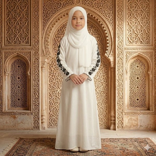 Blossom Veil Kids Abaya