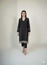 Black Embroidered Kurta Set - Hijab by Dania