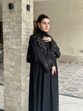 Black Multi colour Embroidered Abaya - 58 - Hijab by Dania