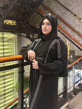 Black Zoom Nida White Piping with Stone - 154 - Hijab by Dania