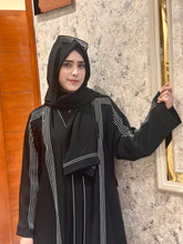 Black Zoom Nida White Piping with Stone - 154 - Hijab by Dania