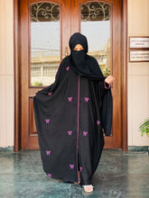 Bow Embroidered Abaya Black, 25 - 26 - Hijab by Dania