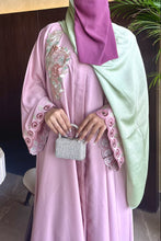 Elegant dusty pink premium abaya