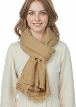 Cashmere Knitted Hijab, Pashmina Shawl Extra Large Scarf Stole for Women Travel - Hijab by Dania