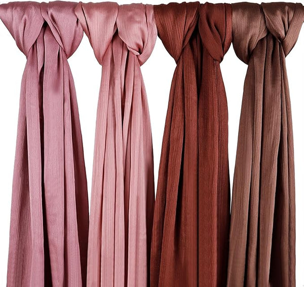Crinkle Silk Hijabs(Pack of 1) - Hijab by Dania
