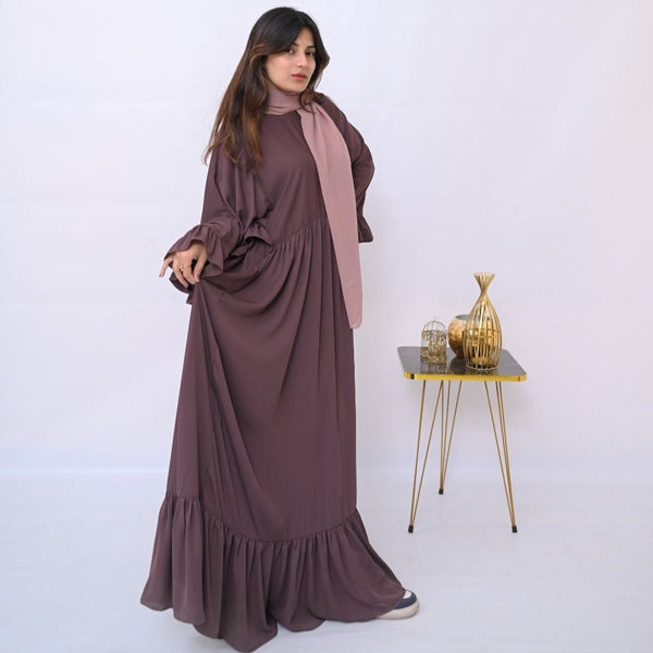 Dania's Chic Frill Abaya - Hijab by Dania