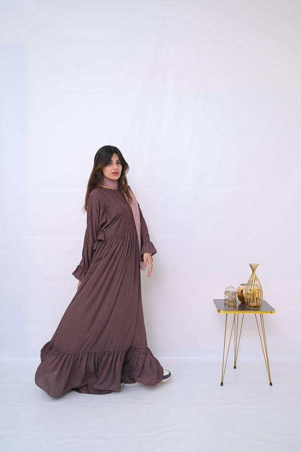 Dania's Chic Frill Abaya - Hijab by Dania