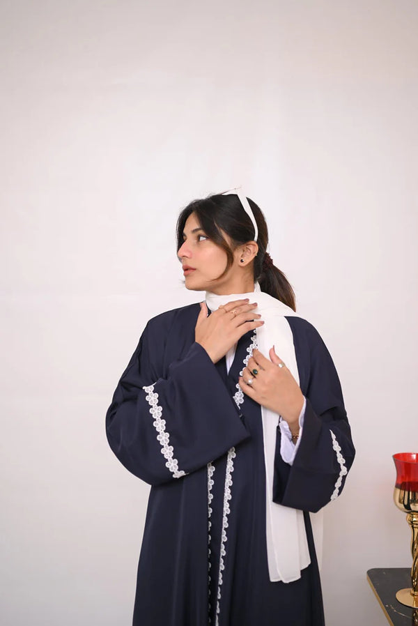 *Floral lace abaya