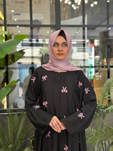 Ebony Bow Embroidered Abaya - 79 - Hijab by Dania